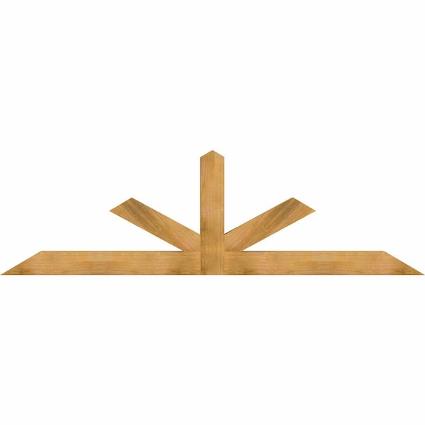 Ekena Millwork Saratoga Timber Gable Bracket, Western Red Cedar, 108"W x 31 1/2"H x 6"D x 6"F, 7/12 Pitch GBW108X31X0606SAR00RWR - main
